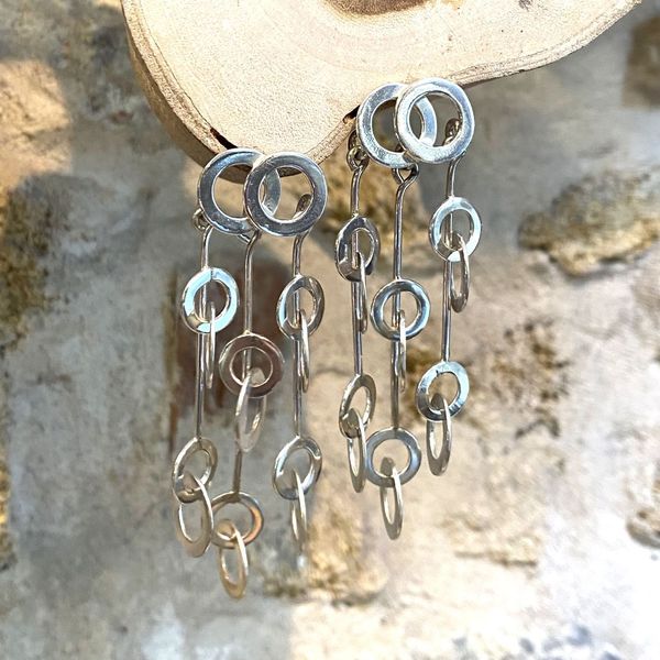 1. Orecchini Unions grigio argento BRASS Workshop g23or15