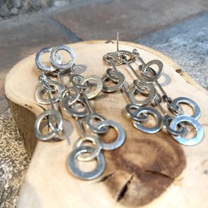 2. Orecchini Unions grigio argento BRASS Workshop g23or15