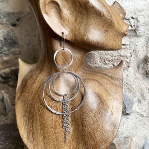 2. Grazy, silver earrings silver grey BRASS Workshop g23or18