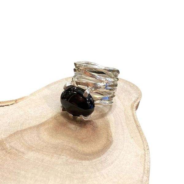 1. Tangle ring with onyx black BRASS Workshop g23a17