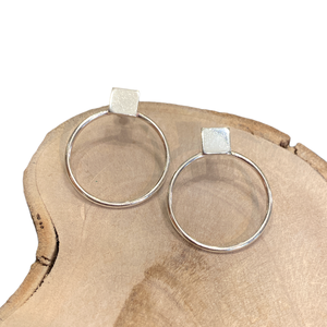 Orecchini Shape grigio argento BRASS Workshop