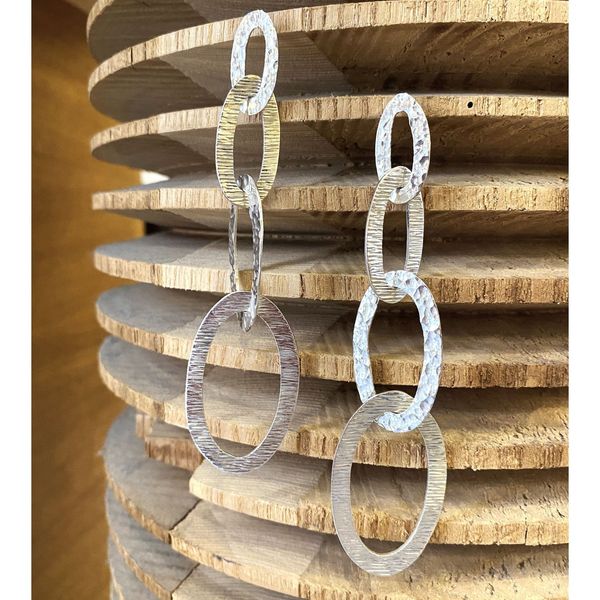 1. Four, silver pendant earrings silver grey BRASS Workshop f23or08