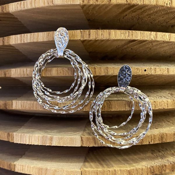 Orecchini A Cerchio In Argento 925 – 30 Mm, Chiusura A Monachella, Senza Nichel, Donne