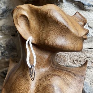 Adriana, silver earrings silver grey BRASS Workshop