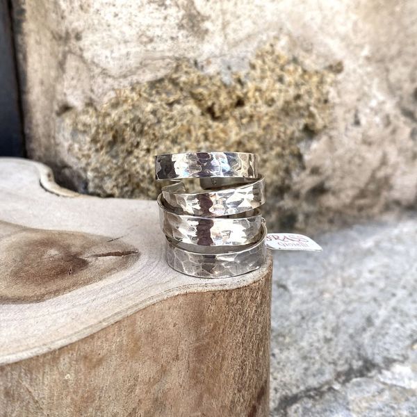 2. Webbing silver ring silver grey BRASS Workshop f23a04