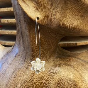 1. Orecchini Fiore di Loto grigio argento