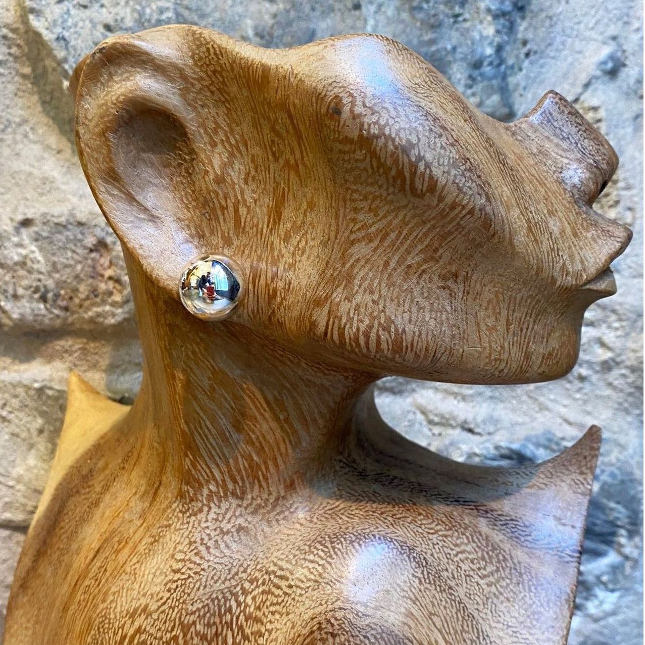 Nenalina, orecchini di perle da donna, orecchini, perla 8 mm, grigio, argento sterling 925, 842401-193