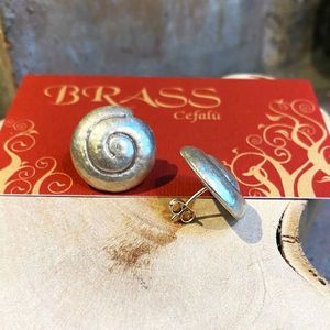 2. Shell satin earrings silver grey