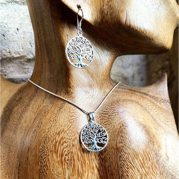 3. Tree of life silver earrings silver grey BRASS Workshop f23or50