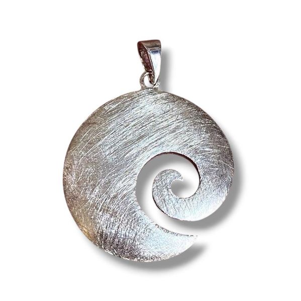 Pendente tondo onda grigio argento BRASS Workshop
