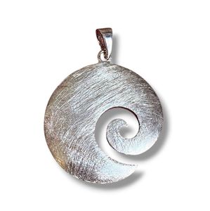 1. Pendente tondo onda grigio argento