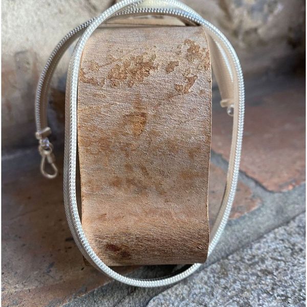 4. Square snake silver necklace silver grey BRASS Workshop snake05