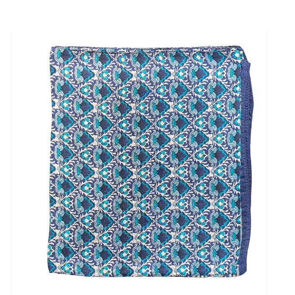 2. 100% silk scarf B-2023 blue BRASS Workshop silk02