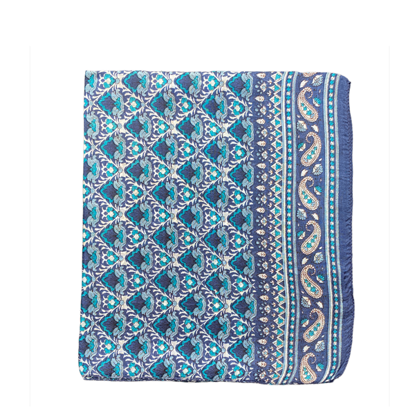 1. 100% silk scarf B-2023 blue BRASS Workshop silk02