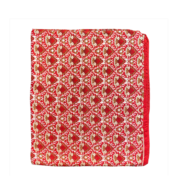 3. 100% silk scarf B-2023 red BRASS Workshop silk02