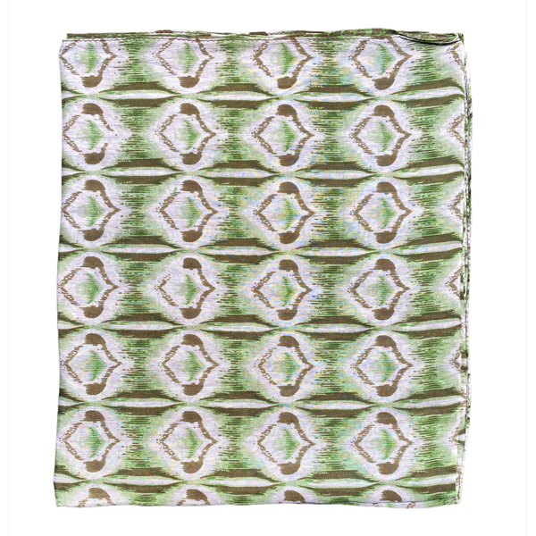 1. Foulard 100% seta C-2023 verde BRASS Workshop silk03