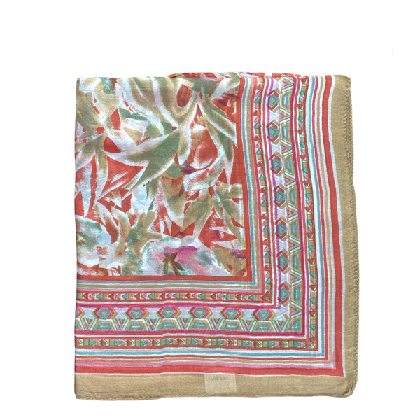1. Foulard 100% seta E-2023 rosso BRASS Workshop silk05