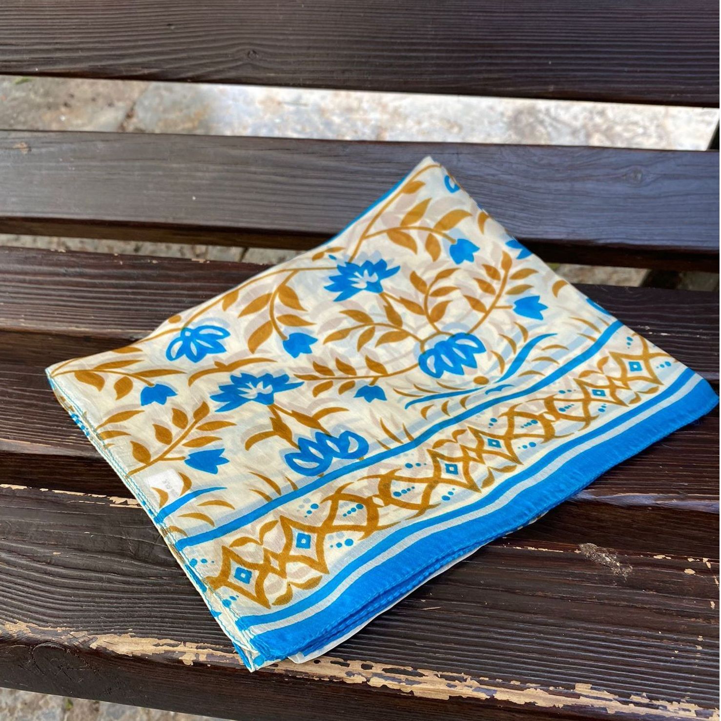 Foulard 100% Laine - Dimensions 60x177 Cm - Couleur Rose-turquoise - Neuf Avec étiquettes