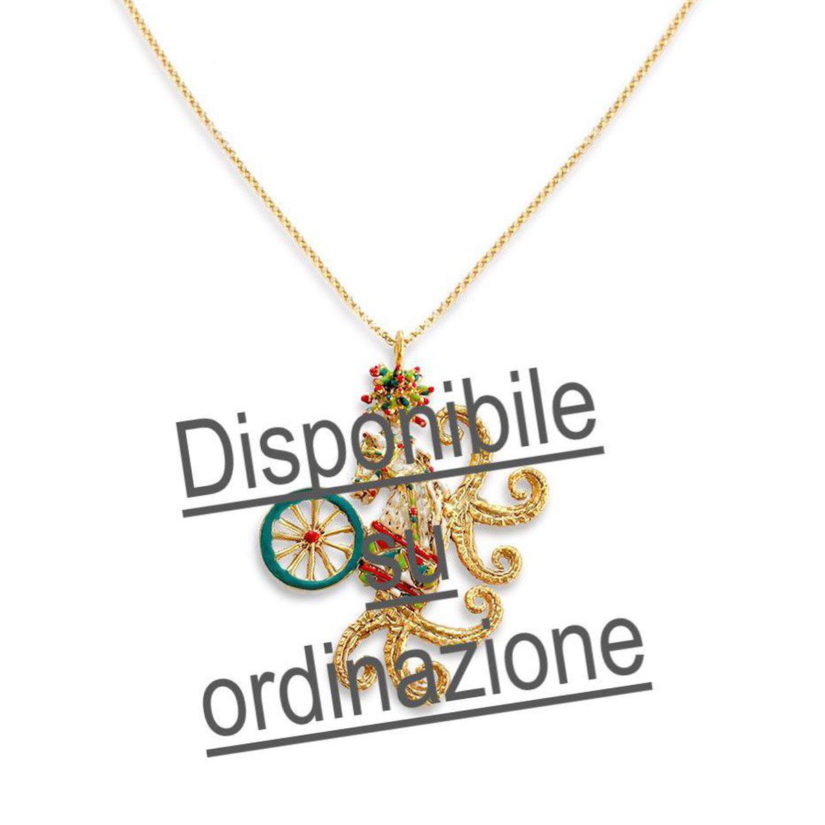 1. COLLANA CAROVANA SICILIANA J-P80 Oro GIULIANAdiFRANCO gioielli j-p80