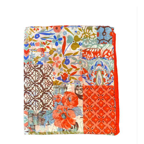 4. 100% silk scarf Q-2023 orange BRASS Workshop silk17