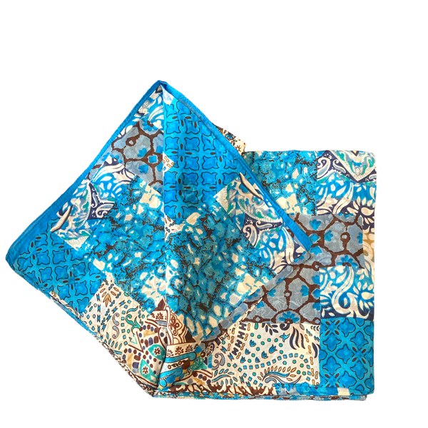 3. Foulard 100% seta Q-2023 azzurro BRASS Workshop silk17