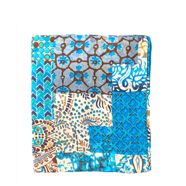 2. Foulard 100% seta Q-2023 azzurro BRASS Workshop silk17
