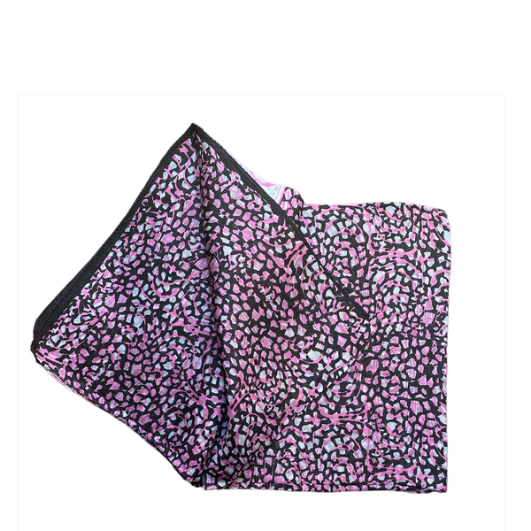 2. 100% silk scarf S-2023 black BRASS Workshop silk20
