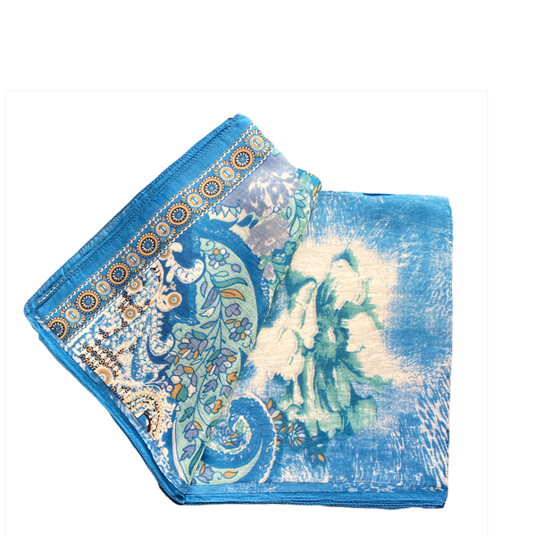 Cravatta blu in seta fantasia micro quadretti