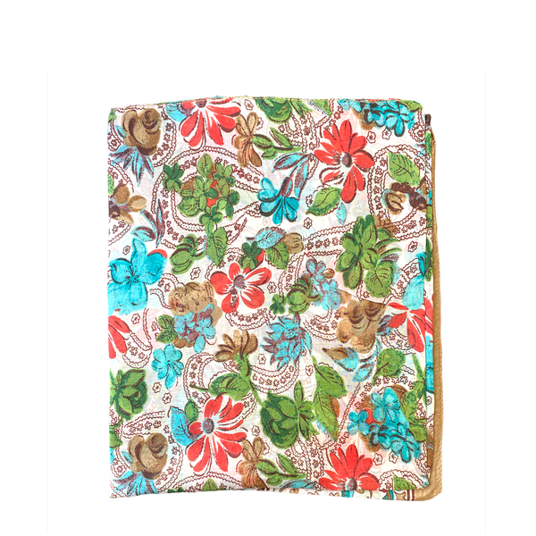 2. Foulard 100% seta Y-2023 verde BRASS Workshop silk18