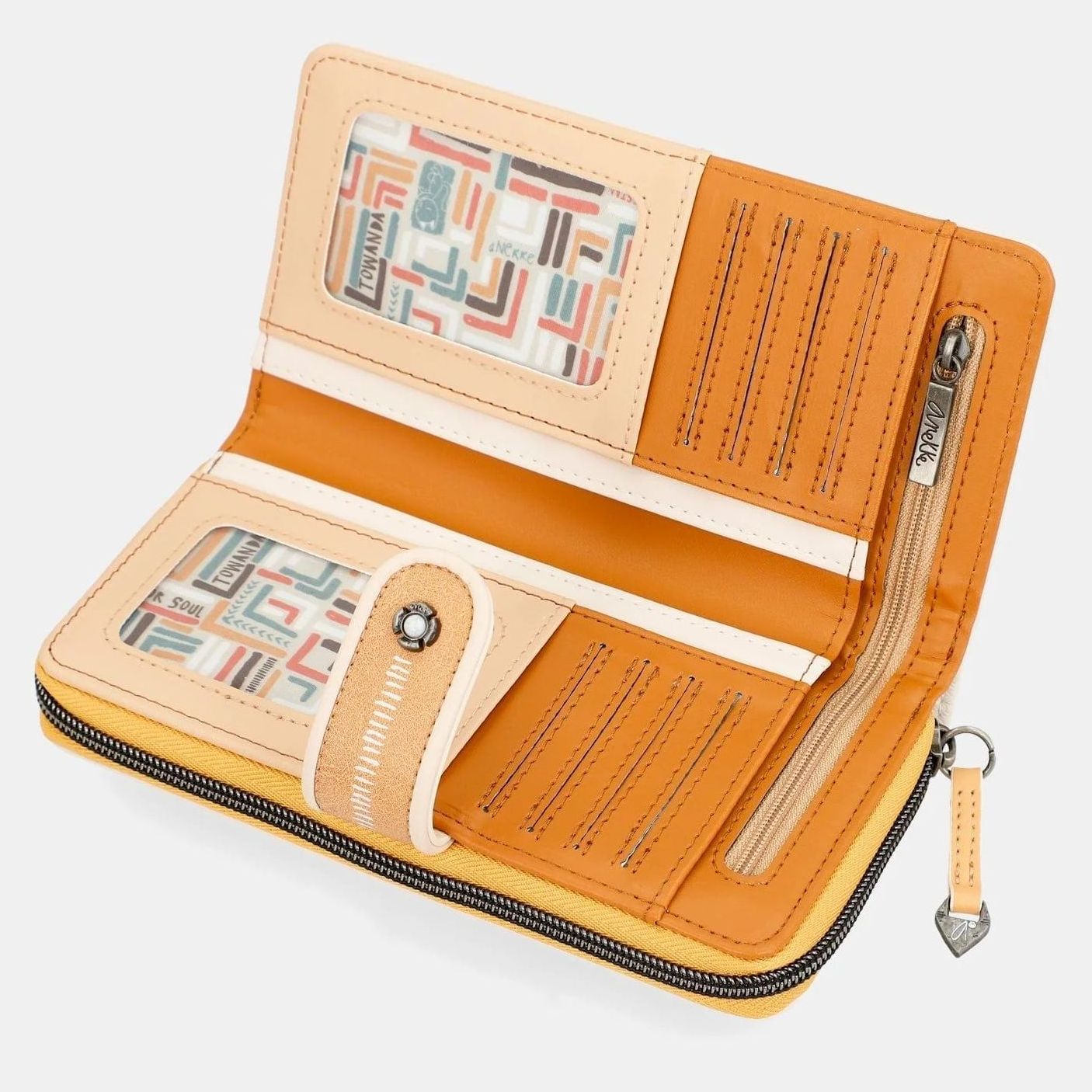 Greenburry Portafoglio vintage RFID in pelle 7 cm