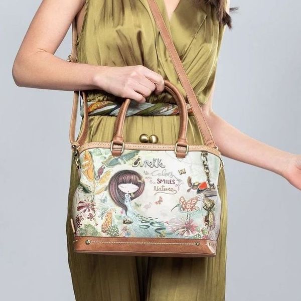 Borsa rettangolare 3 scomparti Anekke Amazzonia beige Anekke 36703-188