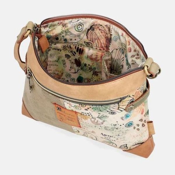 Borsa A Tracolla Vintage In Finta Pelle Marrone Chiaro - Elegante Stile Retro Per Donna