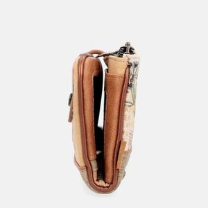 4. Portafogli flessibile RFID Anekke Farfalle beige