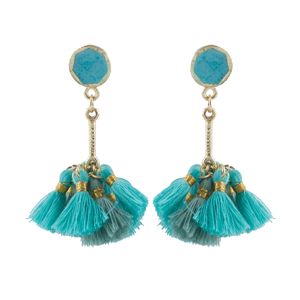 Earrings Tuhina E647 petrol blue House Of Tuhina
