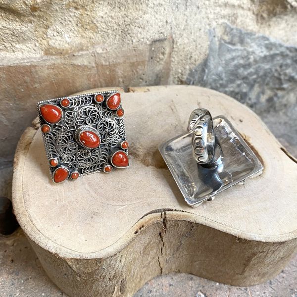 Bracciale argento charm stella marina e coralli brunito Suali Gioielli