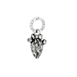 Prickly pear silver charm silver grey Suali Gioielli