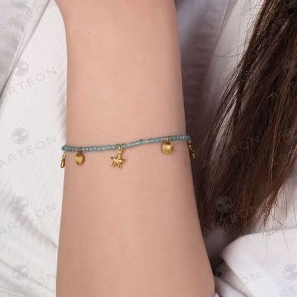 2. Bracciale apatite con stelle marine e conchiglie celeste Arteon 12449-000
