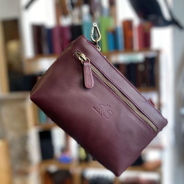 2. Pochette con cinghia da polso vinaccio BRASS Workshop ppa01