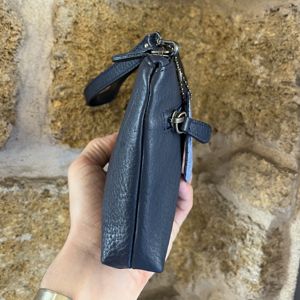 3. Clutch bag leather Blue