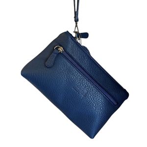 Pochette con cinghia da polso blu BRASS Workshop