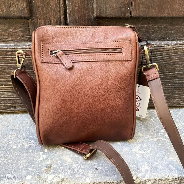 3. Shoulder bag with external pocket brown BRASS Workshop tr667