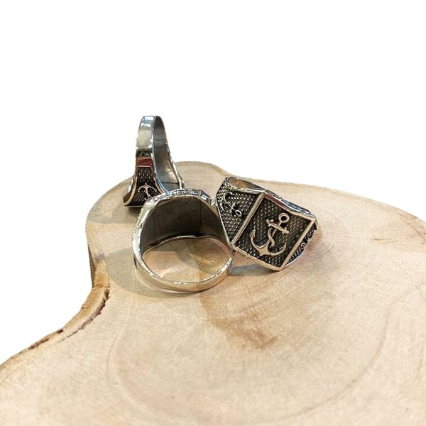 2. Anello ancora grigio argento BRASS Workshop f23a25