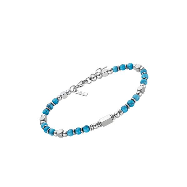 1. Bracciale sfere e cubi celeste LOTUS Style ls2308-2