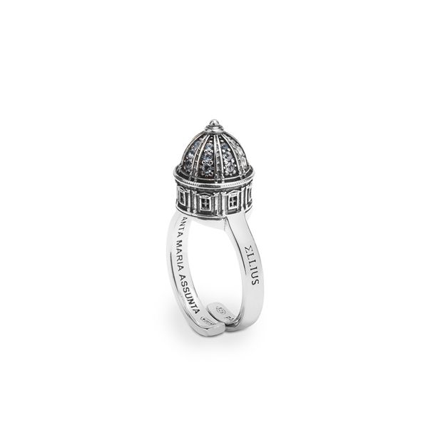 S.MARIA ASSUNTA IN PALERMO  SMALL RING Silver gray ELLIUS Jewelry