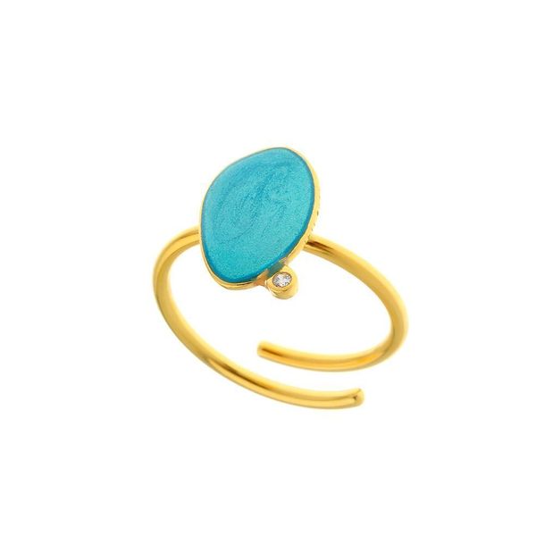 DESIGN - Anello A Fascia Color Argento Brunito Con Motivo Di Foglie Inciso