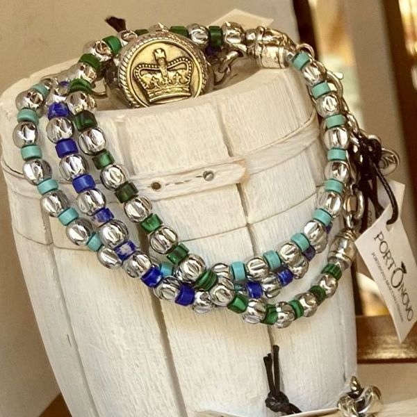 2. Turquoise grain bracelet blue Portonovo bracciali italiani bra047010
