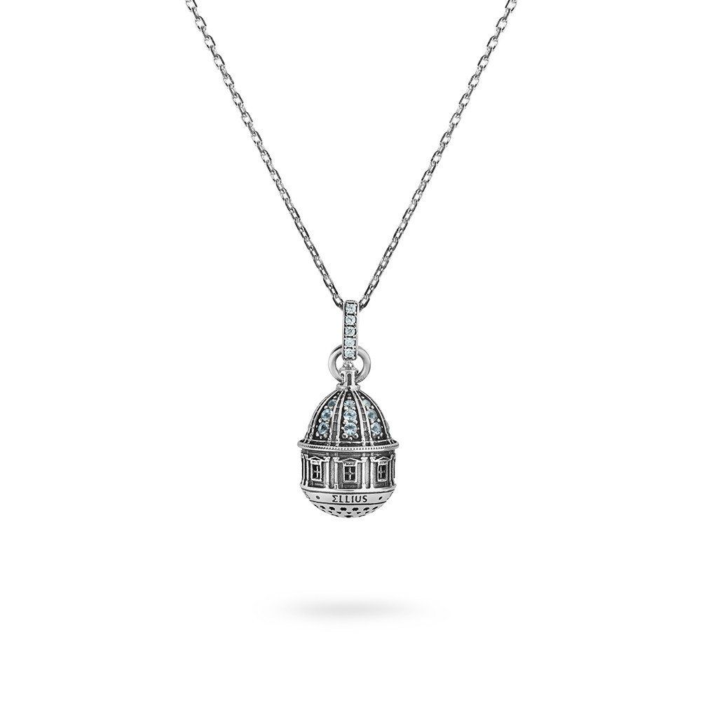 S.MARIA ASSUNTA IN PALERMO NECKLACE silver gray ELLIUS Jewelry
