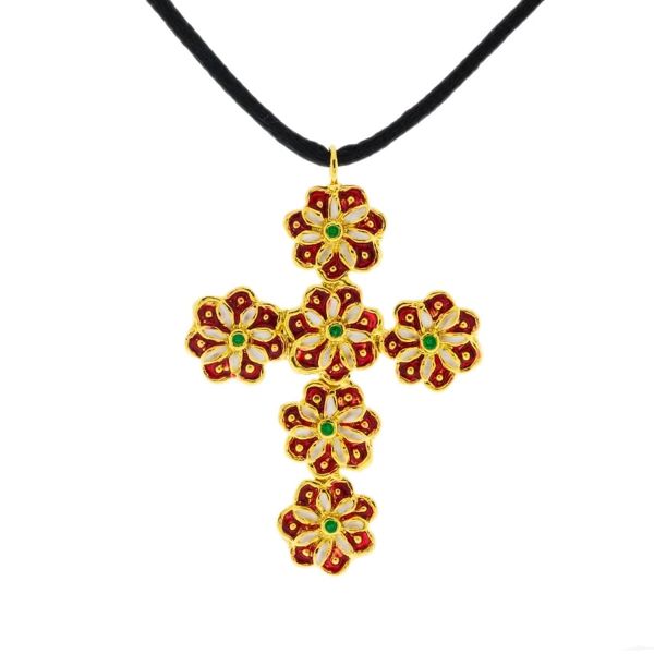 2. “Sciaurosa” cross necklace Gold GIULIANAdiFRANCO gioielli j-p116