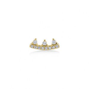 1. Orecchino singolo corona oro