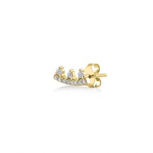 2. Orecchino singolo corona oro